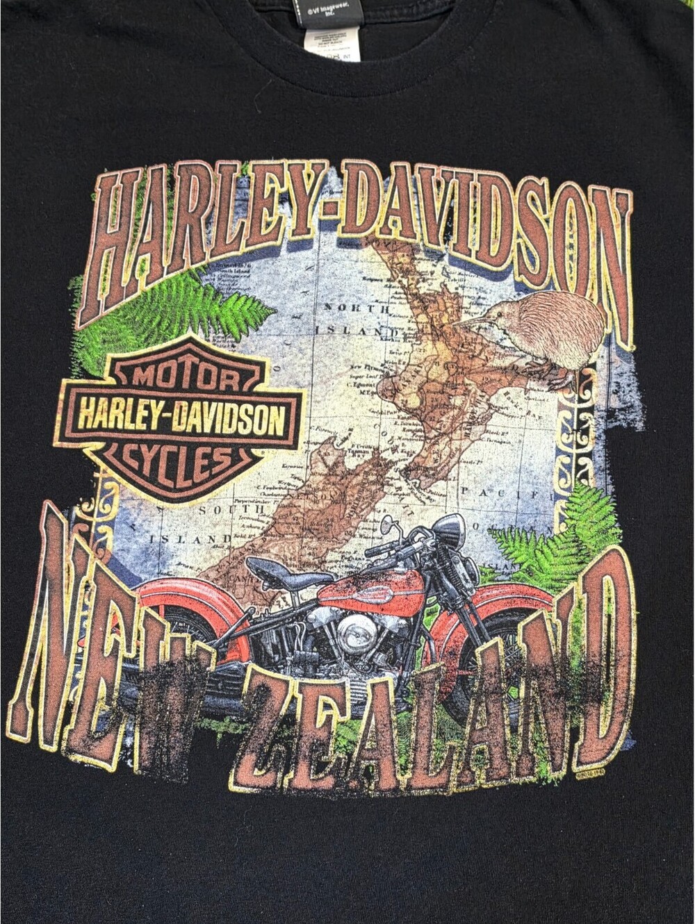Harley-Davidson New Zealand Rolling Thunder Black Graphic T-Shirt